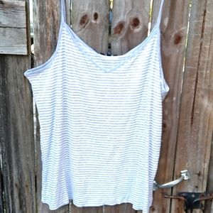 Nwt Grey & White Striped Top (1X)